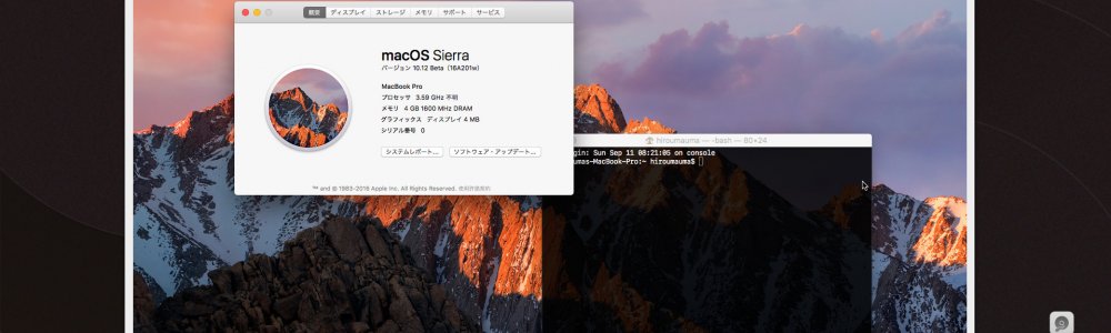 mac OS SierraをVBoxで動かした備忘録